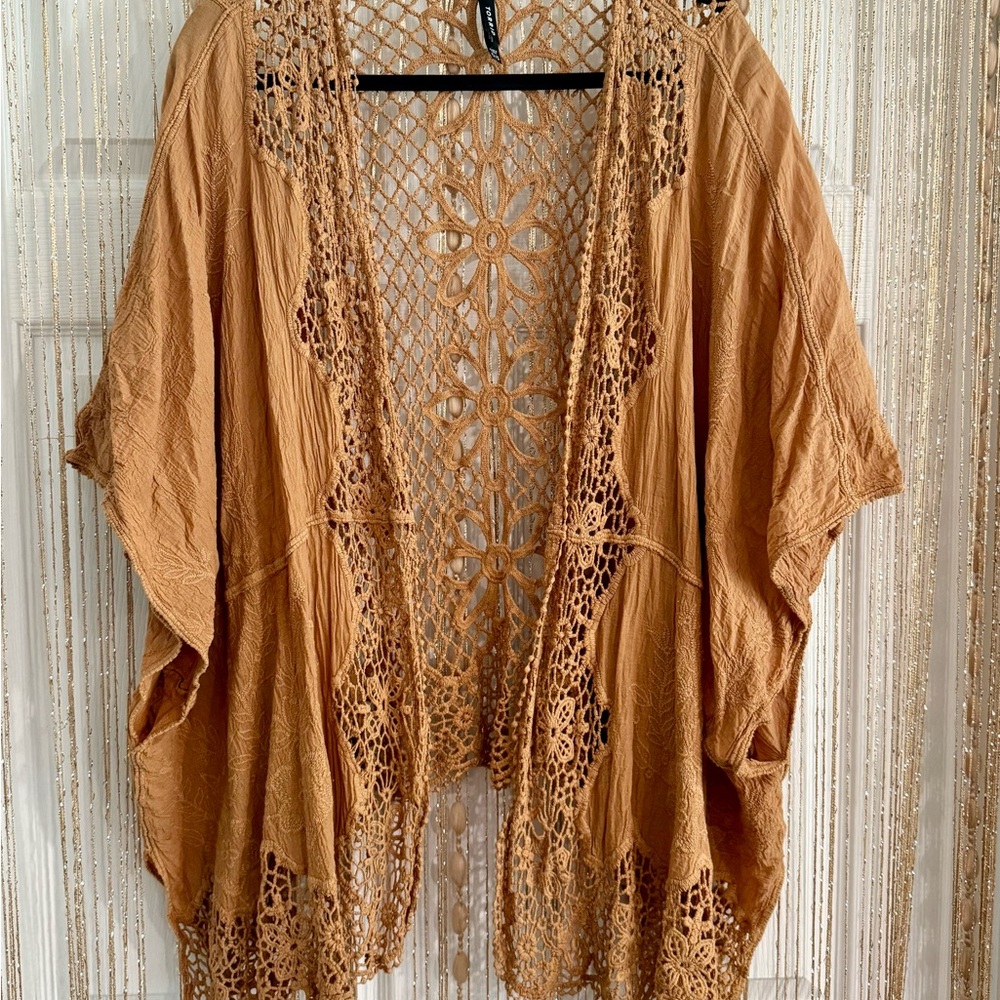 Torrid Crochet Open-Front Kimono
